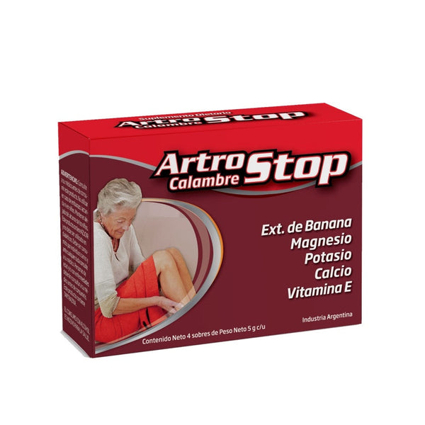 Artrostop Cramp (4 Envelopes) - Natural Ingredients, Fast-Acting, Non-GMO, Gluten-Free, Clinically Tested