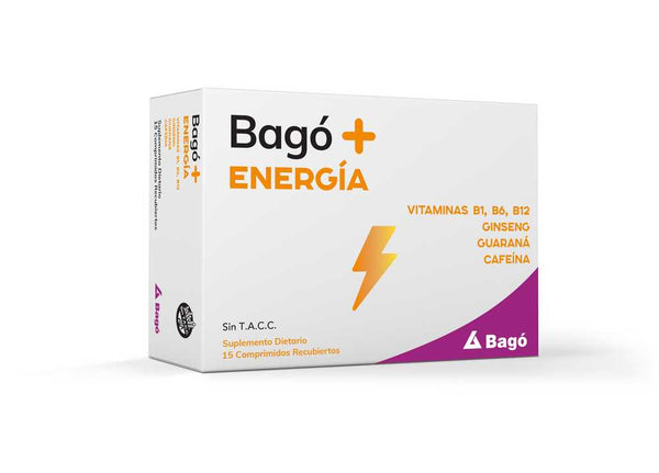 Bago + Baso+ Energy - Ginseng & Guarana with Vitamins B1, B6 & B12 for Reduced Tiredness & Improved Stress Resistance 15 Units