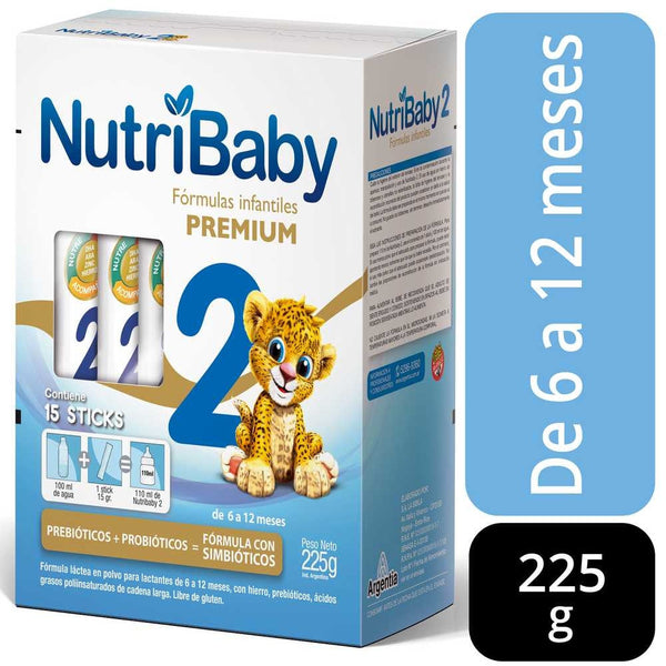 Nutribaby Premium 2 Children's Infant Formula Milky Powder with Iron-Fortified Prebiotics, Gluten-Free (15 Units Ea.)