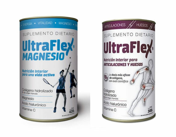 Ultraflex Hydrolyzed Collagen & Magnesium 10g | 400mg Magnesium | 0.010g Hyaluronic Acid | 20mg Vitamin C | Lemon Flavour | Reduce Injury Risk | Increase Energy & Vitality | Protect Connective Tissues