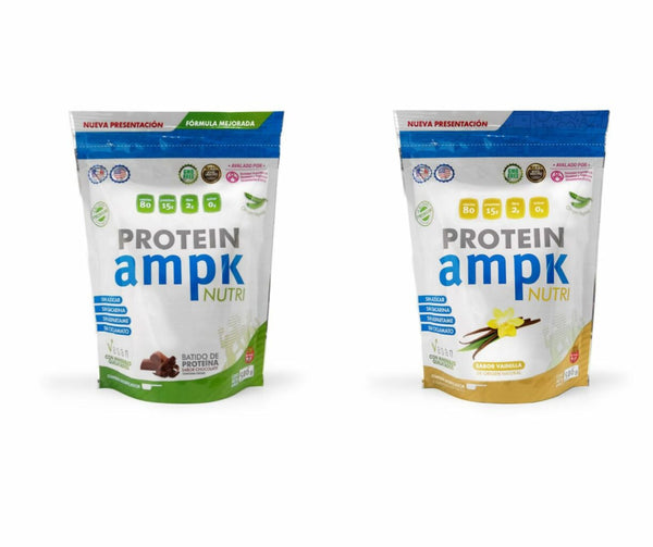 Nutri Protein AMPK Plant-Based Protein Shake - 15g Protein, 3g Fiber, Sugar Free, Chelated Minerals.