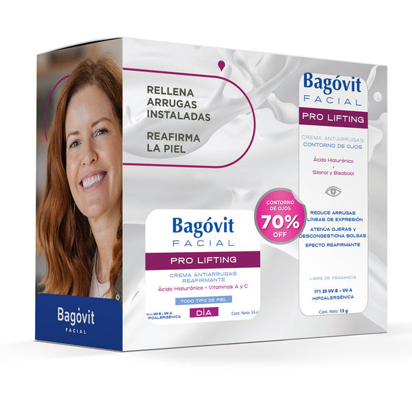 Bagovit Facial Pro Lifting Dia +Eye Contour Kit: Reduce Wrinkles, Fine Lines & Age Spots with Natural Ingredients & Antioxidants