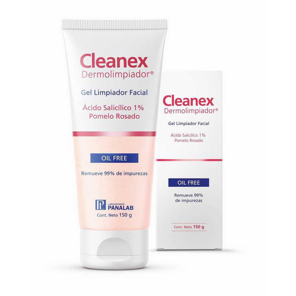 Cleanex Dermocleanser Facial (150Gr / 5.29Oz) 1% Salicylic Acid + Pink Grapefruit, Suitable for Oily/Acne Skin, Prevents Pores Clogging & Acne Marks