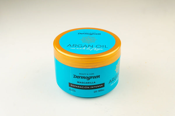 Dermogreen Intense Repair Hair Mask: Deeply Nourishes, Repairs and Strengthens Damaged Hair with Argan Oil - 350ml/11.83fl oz