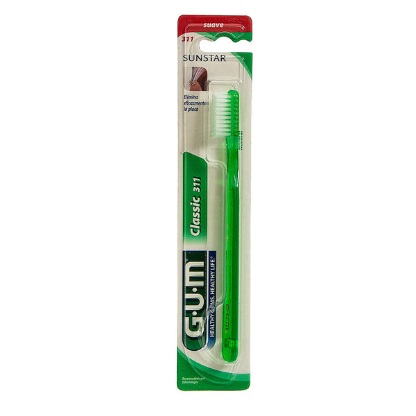 Gum Toothbrush Classic 311 (1 Unit) - Ergonomic Design, Soft Bristles & Interdental Cleaning for Optimal Oral Care