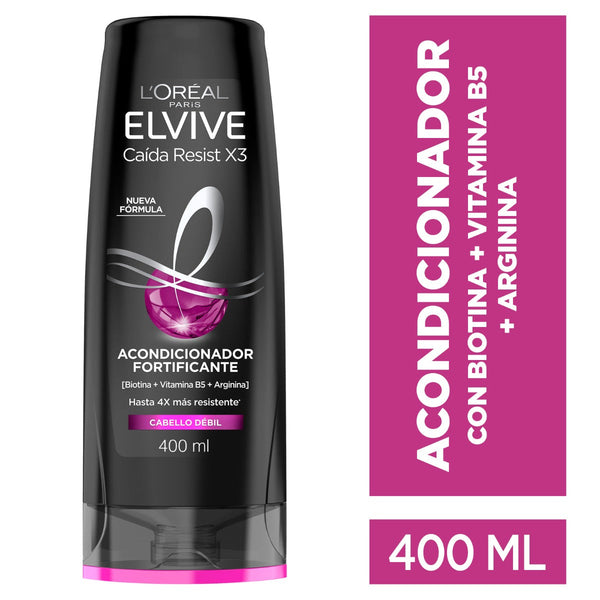 L'Oreal Paris Elvive Resist Drop Conditioner 400ml/13.52fl Oz ‚Strengthen & Protect Hair with Natural Oils, Vitamins & Minerals