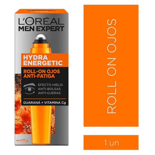 L'Oreal Paris Men Expert Hydra Energetic Eye Contour Cream 10Ml/0.33Fl Oz - Caffeine, Hyaluronic Acid, Vitamin E, Vitamin C, Non-Greasy, SPF 15