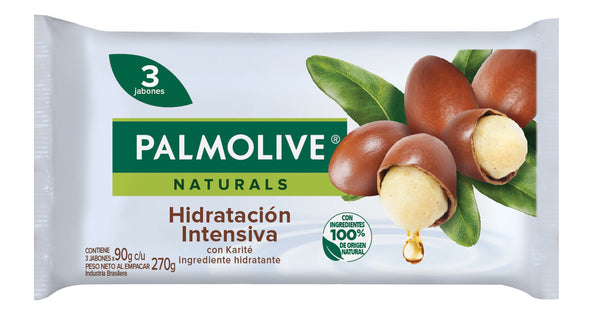 Palmolive Naturals Intensive Hydration Bar Soap 3-Pack: Olive Extract, Shea Butter & Glycerin for a Moisturizing Cleanse 270Gr / 9.12Oz