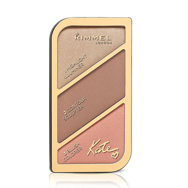 Rimmel Blush Kate Sculpting Palette 002 Coral Glow for Natural Looking Healthy Glow | 18G / 0.63Oz | Cruelty-Free, Paraben-Free, Dermatologically Tested