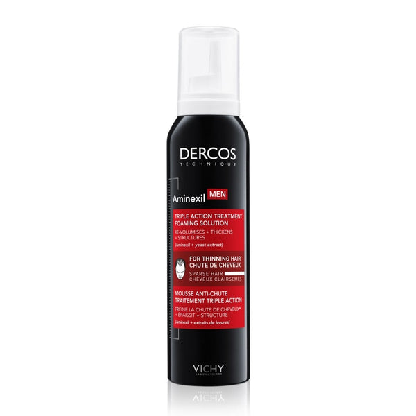 Vichy Dercos Aminexil Men Hair Loss Foam: 10 Powerful Ingredients to Reduce Hair Loss (174Gr / 5.88Oz)